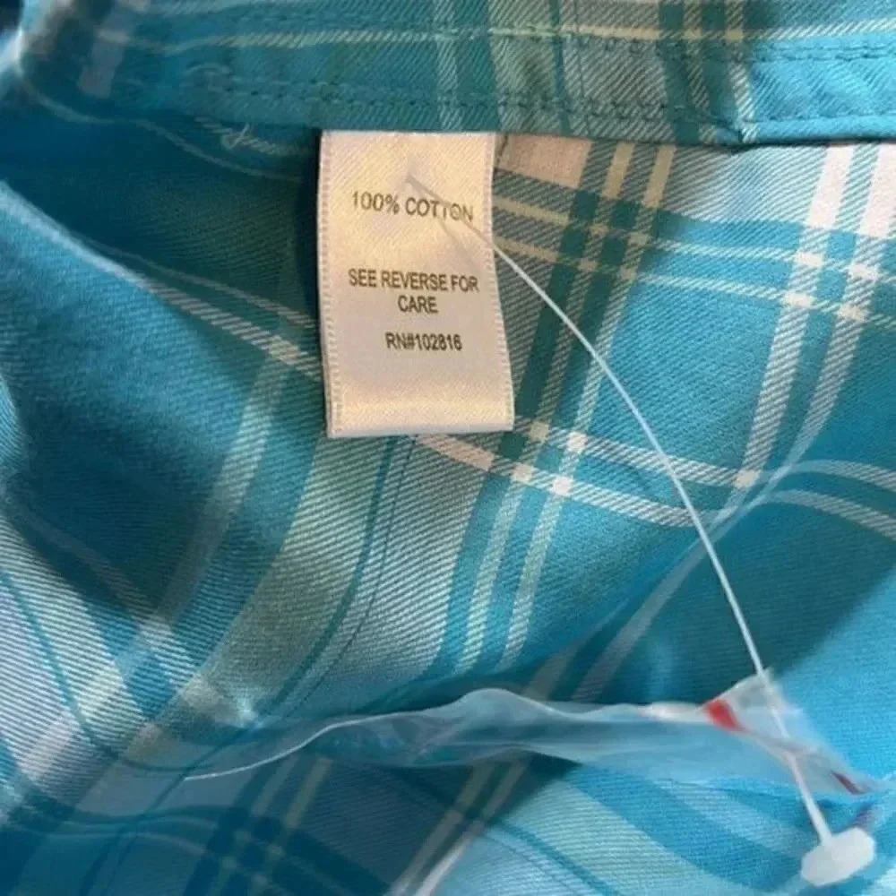 Garnet Hill long sleeve NWOT plaid lightweight size 18 top - Picture 4 of 4